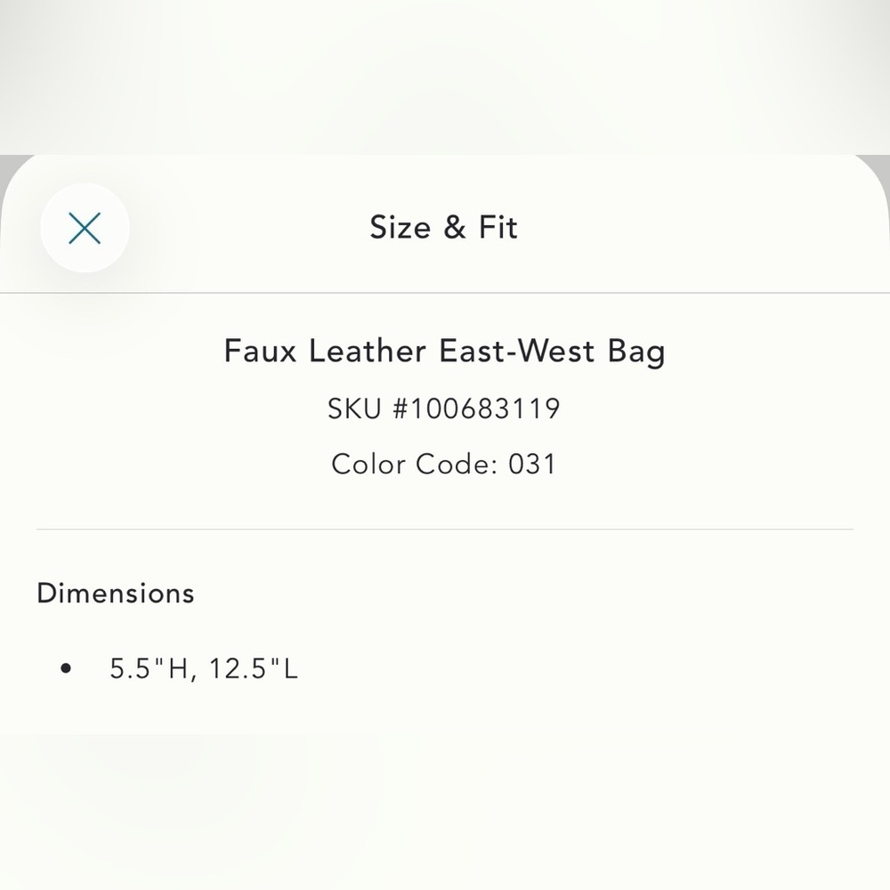 NWT new Anthropologie faux leather east west bag purse moss Green olive + mini - Picture 13 of 16